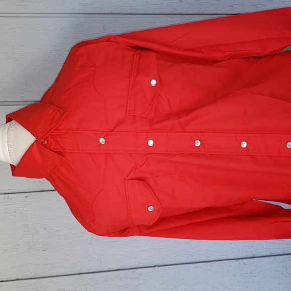 Vintage Red Western Shirt/ Pearl Snap/ Button Down - Picture 11 of 11